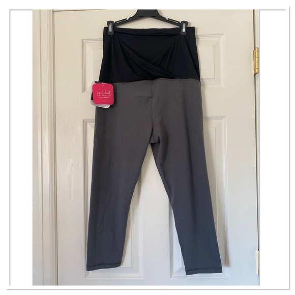 Over Belly Active Capri Maternity Pants Isabel Maternity by Ingrid & Isa… - Picture 3 of 4